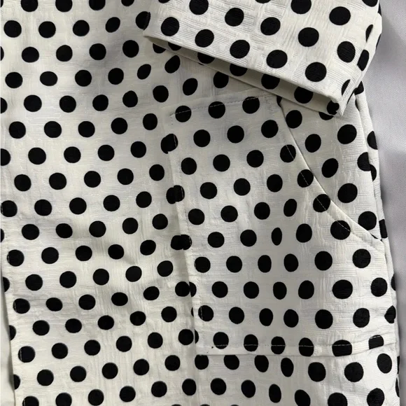 Chico's Black and White Polka Dot Button Down Shirt - Picture 3 of 7